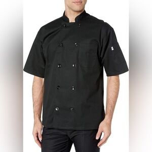 🆕 Men's Chef Jacket black size small F-08